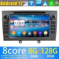 Peugeot 308 Android 13.0 Autoradio DVD GPS avec 8Go+128Go Bluetooth Telecommande au Volant DSP USB DAB 4G WiFi OBD2 CarPlay - 7" Android 13.0 Lecteur DVD GPS Radio Stéréo Navigation pour Peugeot 308 (2008-2013)