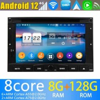 Peugeot Partner Android 13.0 Autoradio DVD GPS avec 8Go+128Go Bluetooth Telecommande au Volant DSP USB DAB 4G WiFi OBD2 CarPlay - 7" Android 13.0 Lecteur DVD GPS Radio Stéréo Navigation pour Peugeot Partner (De 2008)
