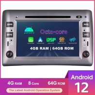 Fiat Stilo Android 13.0 Autoradio DVD GPS Navigation avec 4Go+64Go Bluetooth Telecommande au Volant DAB USB WiFi OBD2 CarPlay - 8" Android 13.0 Autoradio Lecteur DVD GPS pour Fiat Stilo 192 (2001-2010)