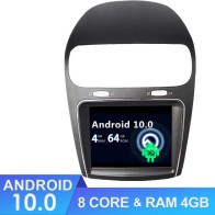 Fiat Freemont Android 10.0 Autoradio DVD GPS avec 4Go+64Go Bluetooth Telecommande au Volant DAB DSP USB 4G WiFi OBD2 CarPlay - 8,4" Android 10.0 Autoradio Radio Stéréo Radio pour Fiat Freemont (2011-2018)
