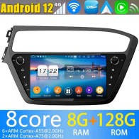 Hyundai i20 Android 13.0 Autoradio DVD GPS avec 8Go+128Go Bluetooth Telecommande au Volant DSP USB DAB 4G WiFi OBD2 CarPlay - 9" Android 13.0 Lecteur DVD GPS Radio Stéréo Navigation pour Hyundai i20 (2018-2021)