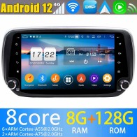 Hyundai Santa Fe Android 13.0 Autoradio DVD GPS avec 8Go+128Go Bluetooth Telecommande au Volant DSP USB DAB 4G WiFi OBD2 CarPlay - 9" Android 13.0 Lecteur DVD GPS Radio Stéréo Navigation pour Hyundai Santa Fe (2018-2022)