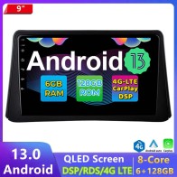 Opel Mokka Android 13.0 Autoradio Multimédia GPS avec 6Go+128Go Commande au volant et Kit mains libres Bluetooth DAB DSP USB 4G WiFi CarPlay Sans fil - 9" Android 13 Autoradio Lecteur DVD GPS pour Opel Mokka (De 2011)