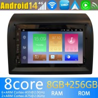 Fiat Ducato Android 14.0 Autoradio DVD GPS avec 8G+256G Bluetooth DAB USB DSP 4G WiFi Caméra 360° CarPlay Android Auto - 7" Android 14 Autoradio Stéréo de Voiture Multimédia GPS Navigation pour Fiat Ducato (2006-2016)