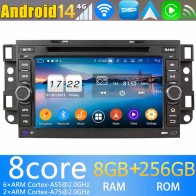 Chevrolet Captiva Android 14.0 Autoradio DVD GPS avec 8G+256G Bluetooth DAB USB DSP 4G WiFi Caméra 360° CarPlay Android Auto - 7" Android 14 Autoradio Stéréo de Voiture Multimédia GPS Navigation pour Chevrolet Captiva (2006-2012)