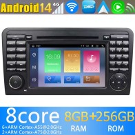 Mercedes GL X164 Android 14.0 Autoradio DVD GPS avec 8G+256G Bluetooth DAB USB DSP 4G WiFi Caméra 360° CarPlay Android Auto - 7" Android 14 Autoradio Stéréo de Voiture Multimédia GPS Navigation pour Mercedes GL X164 (2006-2012)