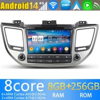 Hyundai Tucson Android 13.0 Autoradio DVD GPS avec 8Go+128Go Bluetooth Telecommande au Volant DSP USB DAB 4G WiFi OBD2 CarPlay - 8" Android 13.0 Lecteur DVD GPS Radio Stéréo Navigation pour Hyundai Tucson (2015-2017)