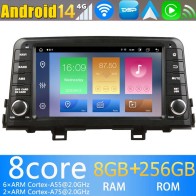 Kia Picanto Android 14.0 Autoradio DVD GPS avec 8G+256G Bluetooth DAB USB DSP 4G WiFi Caméra 360° CarPlay Android Auto - 8" Android 14 Autoradio Stéréo de Voiture Multimédia GPS Navigation pour Kia Picanto (2017-2022)