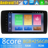 Mercedes Classe R W251 Android 14.0 Autoradio DVD GPS avec 8G+256G Bluetooth DAB USB DSP 4G WiFi Caméra 360° CarPlay Android Auto - 9" Android 14 Autoradio Stéréo de Voiture Multimédia GPS Navigation pour Mercedes W251 (2006-2016)