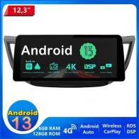 Honda CR-V Android 13.0 Autoradio Multimédia GPS avec 8-Core 6Go+128Go Commande au volant et Kit mains libres Bluetooth DAB DSP RDS USB 4G LTE WiFi CarPlay Sans fil - 12,3" Android 13.0 Autoradio Lecteur DVD GPS Compatible pour Honda CR-V (De 2012)
