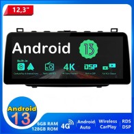 Mazda 6 Android 13.0 Autoradio Multimédia GPS avec 8-Core 6Go+128Go Commande au volant et Kit mains libres Bluetooth DAB DSP RDS USB 4G LTE WiFi CarPlay Sans fil - 12,3" Android 13.0 Autoradio Lecteur DVD GPS Compatible pour Mazda 6 GH (2008-2012)