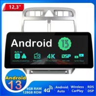 Peugeot 307 Android 13.0 Autoradio Multimédia GPS avec 6Go+128Go Commande au volant et Kit mains libres Bluetooth DAB DSP USB 4G WiFi CarPlay Sans fil - 12,3" Android 13.0 Autoradio Lecteur DVD GPS pour Peugeot 307 (2002-2013)