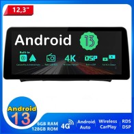 Peugeot Boxer Android 13.0 Autoradio Multimédia GPS avec 6Go+128Go Commande au volant et Kit mains libres Bluetooth DAB DSP USB 4G WiFi CarPlay Sans fil - 12,3" Android 13 Autoradio Lecteur DVD GPS pour Peugeot Boxer (2016-2023)