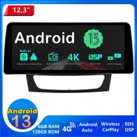 Mercedes W211 Android 14 Autoradio Multimédia GPS avec 6Go+128Go Commande au volant et Kit mains libres Bluetooth DAB DSP USB 4G WiFi CarPlay Sans fil - 12,3" Android 14 Autoradio Lecteur DVD GPS pour Mercedes Classe E W211 (De 2001) 