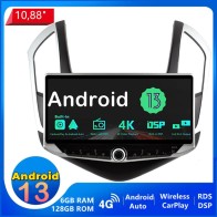 Chevrolet Cruze Android 14.0 Autoradio Multimédia GPS avec 6Go+128Go Commande au volant et Kit mains libres Bluetooth DAB DSP USB 4G WiFi CarPlay Sans fil - 10,88" Android 14.0 Autoradio Lecteur DVD GPS pour Chevrolet Cruze (De 2012)