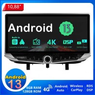 Opel Meriva Android 13.0 Autoradio Multimédia GPS avec 6Go+128Go Commande au volant et Kit mains libres Bluetooth DAB DSP USB 4G WiFi CarPlay Sans fil - 10,88" Android 13.0 Autoradio Lecteur DVD GPS pour Opel Meriva B (2009-2014)