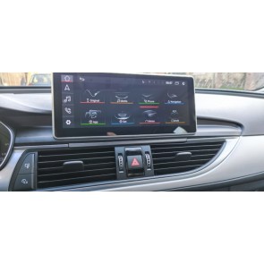 Audi A7 Android 10 Autoradio DVD GPS Navigation avec Octa-Core 8Go+128Go Écran Tactile Bluetooth Telecommande au Volant DAB RDS USB DSP WiFi 4G LTE CarPlay sans Fil - 10,25