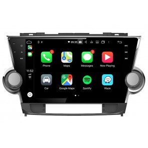 Toyota Highlander Android 10.0 Autoradio DVD GPS avec 8-Core 4Go+64Go Bluetooth Parrot Telecommande au Volant Micro DSP SD USB DAB 4G LTE WiFi TV OBD2 CarPlay - 10