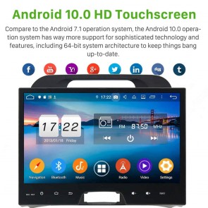 10" Android 10.0 Lecteur DVD GPS Radio Stéréo Navigation pour Kia Sportage (2010-2015)-1
