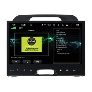 Kia Sportage Android 10.0 Autoradio DVD GPS avec 8-Core 4Go+64Go Bluetooth Parrot Telecommande au Volant Micro DSP CD SD USB DAB 4G LTE WiFi TV MirrorLink OBD2 CarPlay - 10