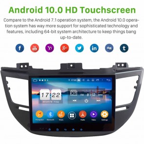 10" Android 10.0 Lecteur DVD GPS Radio Stéréo Navigation pour Hyundai Tucson (2015-2018)-1