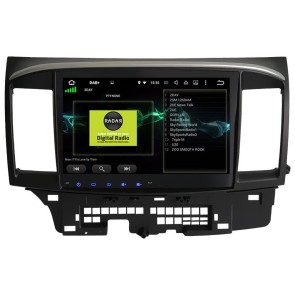 Mitsubishi Lancer Android 10.0 Autoradio DVD GPS avec 8-Core 4Go+64Go Bluetooth Parrot Telecommande au Volant Micro SD USB DAB 4G LTE WiFi MirrorLink OBD2 CarPlay - 10