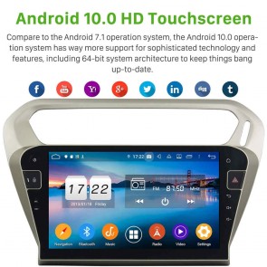 10" Android 10.0 Lecteur DVD GPS Radio Stéréo Navigation pour Peugeot 301 (2012-2016)-1