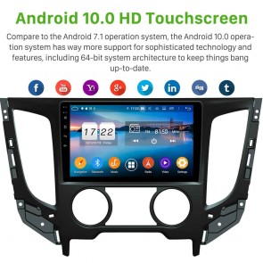 9" Android 10.0 Lecteur DVD GPS Radio Stéréo Navigation pour Mitsubishi L200 (2015-2019)-1