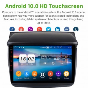 9" Android 10.0 Lecteur DVD GPS Radio Stéréo Navigation pour Mitsubishi L200 (2006-2015)-1