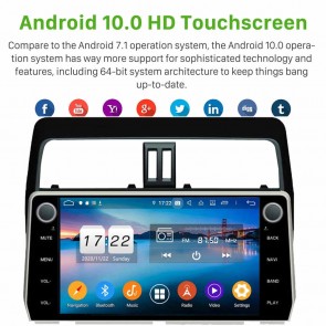 10" Android 10.0 Lecteur DVD GPS Radio Stéréo Navigation pour Toyota Land Cruiser Prado J150 (2018-2020)-1