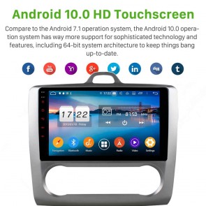 9" Android 10.0 Lecteur DVD GPS Radio Stéréo Navigation pour Ford Focus (2004-2014)-1
