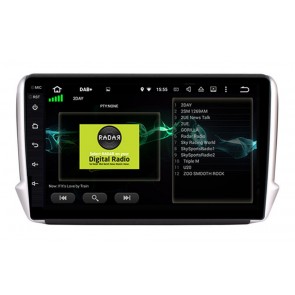 Peugeot 208 Android 10.0 Autoradio DVD GPS avec 8-Core 4Go+64Go Bluetooth Parrot Telecommande au Volant Micro DSP CD SD USB DAB 4G LTE WiFi TV MirrorLink OBD2 CarPlay - 10
