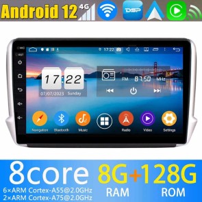 10" Android 13.0 Lecteur DVD GPS Radio Stéréo Navigation pour Peugeot 2008 (2013-2020)-1