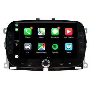 Fiat 500 Android 12.0 Autoradio DVD GPS avec Commande au volant et Kit mains libres Bluetooth DAB USB 4G WiFi OBD2 Carplay - Android 12 Autoradio Lecteur DVD GPS pour Fiat 500 (2016-2019)