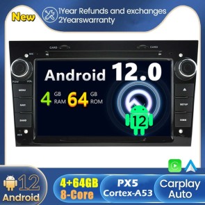 Opel Astra H Android 12.0 Autoradio DVD GPS avec Commande au volant et Kit mains libres Bluetooth DAB USB 4G WiFi OBD2 Carplay - Android 12 Autoradio Lecteur DVD GPS pour Opel Astra H (2004-2009)