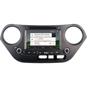 Hyundai i10 Android 12.0 Autoradio DVD GPS avec Commande au volant et Kit mains libres Bluetooth DAB USB 4G WiFi OBD2 Carplay - Android 12 Autoradio Lecteur DVD GPS pour Hyundai i10 (2013-2019)