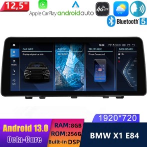 12,5" Android 13.0 Autoradio Lecteur Multimédia Stéréo pour BMW X1 E84 (2009-2015)-1