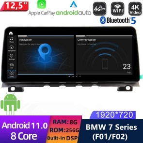 12,5" Android 11.0 Autoradio Lecteur Multimédia Stéréo pour BMW Série 7 F01 F02 (2009-2015)-1