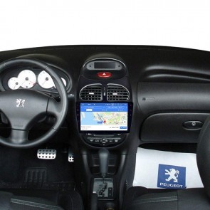 Peugeot 206 Android 10.0 Autoradio DVD GPS avec Ecran tactile Commande au volant et Kit mains libres Bluetooth Micro DAB CD SD USB 4G WiFi TV MirrorLink OBD2 Carplay - Android 10 Autoradio Lecteur DVD GPS Compatible pour Peugeot 206/206+ (2000-2016)