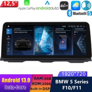 12,5" Android 13.0 Autoradio Lecteur Multimédia Stéréo pour BMW Série 5 F10/F11 (2010-2017)-1