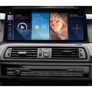 BMW Série 5 F10/F11 Android 13 Autoradio DVD GPS Navigation avec 8-Core 8Go+256Go Écran Tactile Bluetooth 5.0 Telecommande au Volant DSP SWC DAB SD USB WiFi 4G LTE CarPlay - 12,5