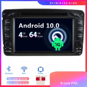 Android 10 Autoradio Lecteur DVD GPS Compatible pour Mercedes Classe E W210 (1995-2002)-1