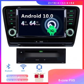 8" Android 10 Autoradio Lecteur DVD GPS Compatible pour Skoda Octavia Mk3 (De 2013)-1