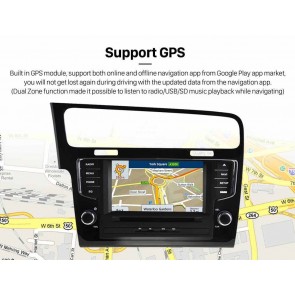 VW Golf 7 Android 10.0 Autoradio DVD GPS avec Ecran tactile Commande au volant et Kit mains libres Bluetooth Micro DAB CD SD USB 4G WiFi TV MirrorLink OBD2 Carplay - 7