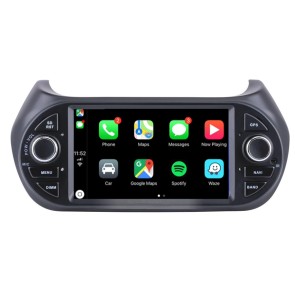 Fiat Qubo Android 12.0 Autoradio DVD GPS avec Commande au volant et Kit mains libres Bluetooth DAB USB 4G WiFi OBD2 Carplay - Android 12 Autoradio Lecteur DVD GPS pour Fiat Qubo (De 2007)