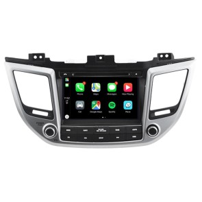 Hyundai Tucson Android 12.0 Autoradio DVD GPS avec Commande au volant et Kit mains libres Bluetooth DAB USB 4G WiFi OBD2 Carplay - Android 12 Autoradio Lecteur DVD GPS pour Hyundai Tucson (2015-2018)