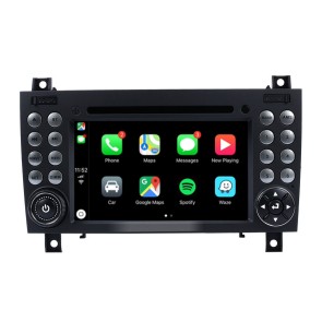 Mercedes SLK W171 Android 12.0 Autoradio DVD GPS avec Commande au volant et Kit mains libres Bluetooth DAB USB 4G WiFi OBD2 Carplay - Android 12 Autoradio Lecteur DVD GPS pour Mercedes SLK W171 (2004-2011)