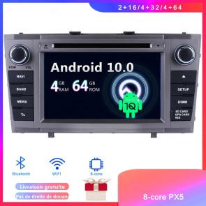 Android 10 Autoradio Lecteur DVD GPS Compatible pour Toyota Avensis (2009-2018)-1