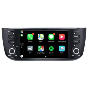 Fiat Punto Android 12.0 Autoradio DVD GPS avec Commande au volant et Kit mains libres Bluetooth DAB USB 4G WiFi OBD2 Carplay - Android 12 Autoradio Lecteur DVD GPS pour Fiat Punto (De 2012)