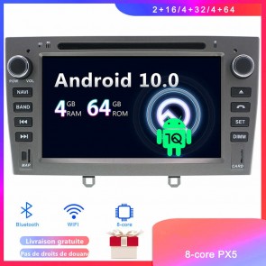 Android 10 Autoradio Lecteur DVD GPS Compatible pour Peugeot 308 (2007-2013)-1